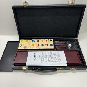 Rummy Tile Game Set In Vinyl Carrying Case Instruction COMPLETE